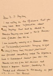 Letter to Mr Payling from Lucy Neal