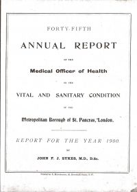 1900 Report on the sanitary conditions of the Metropolitan borough of St. Pancras, London